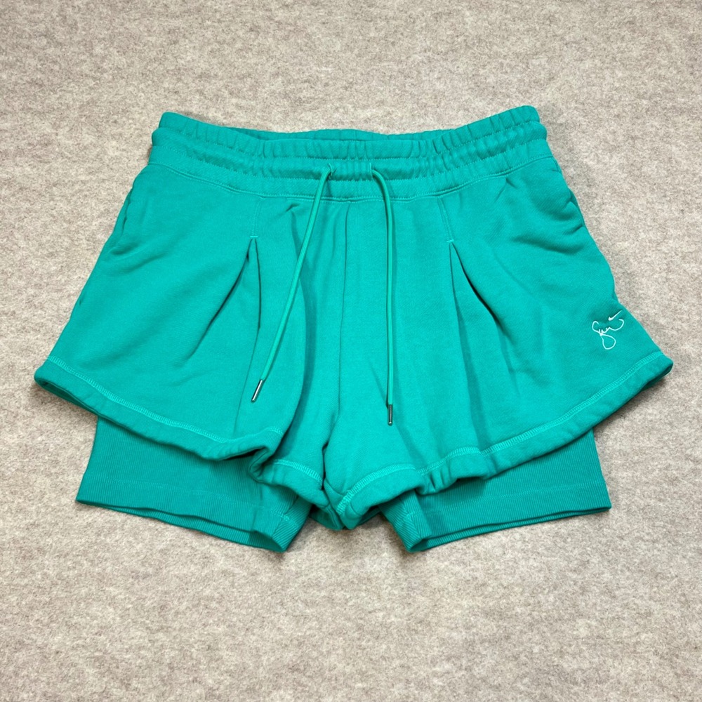 Nike Shorts Womens Medium Serena Williams Design Crew 3" Jade Terry EUC Athletic
